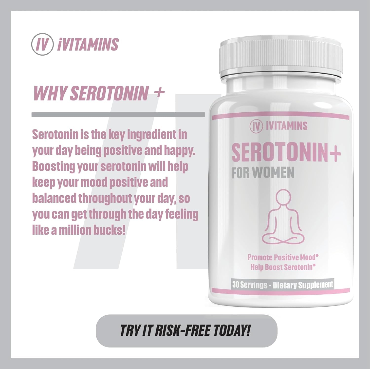 Serotonin Supplements for Women - Supports Healthy Serotonin Levels, Improves Mood, & More - Serotonin Supplement - Mood Support Supplement - Mood Support Supplements Women - 5 HTP - 1 Fl Oz