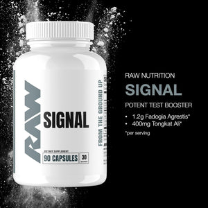 RAW Signal Fadogia Agrestis & Tongkat Ali Supplement, 90 Capsules - Tongkat Ali for Men with (Longjack Root Extract) & Fadogia Agrestis - Maximize & Boost Male Performance