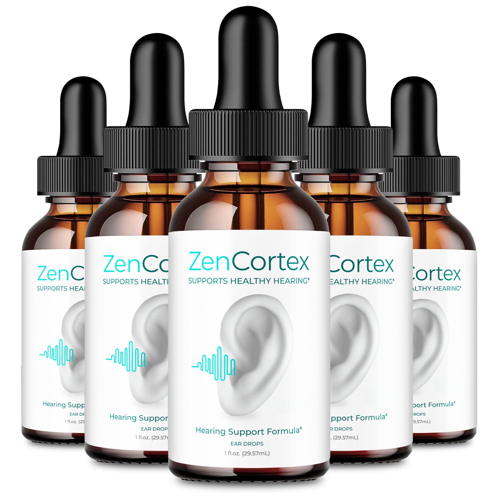 (5 Pack) Zencortex Drops for Tinnitus, Relief for Ringing Ears Drops (5 Bottles)