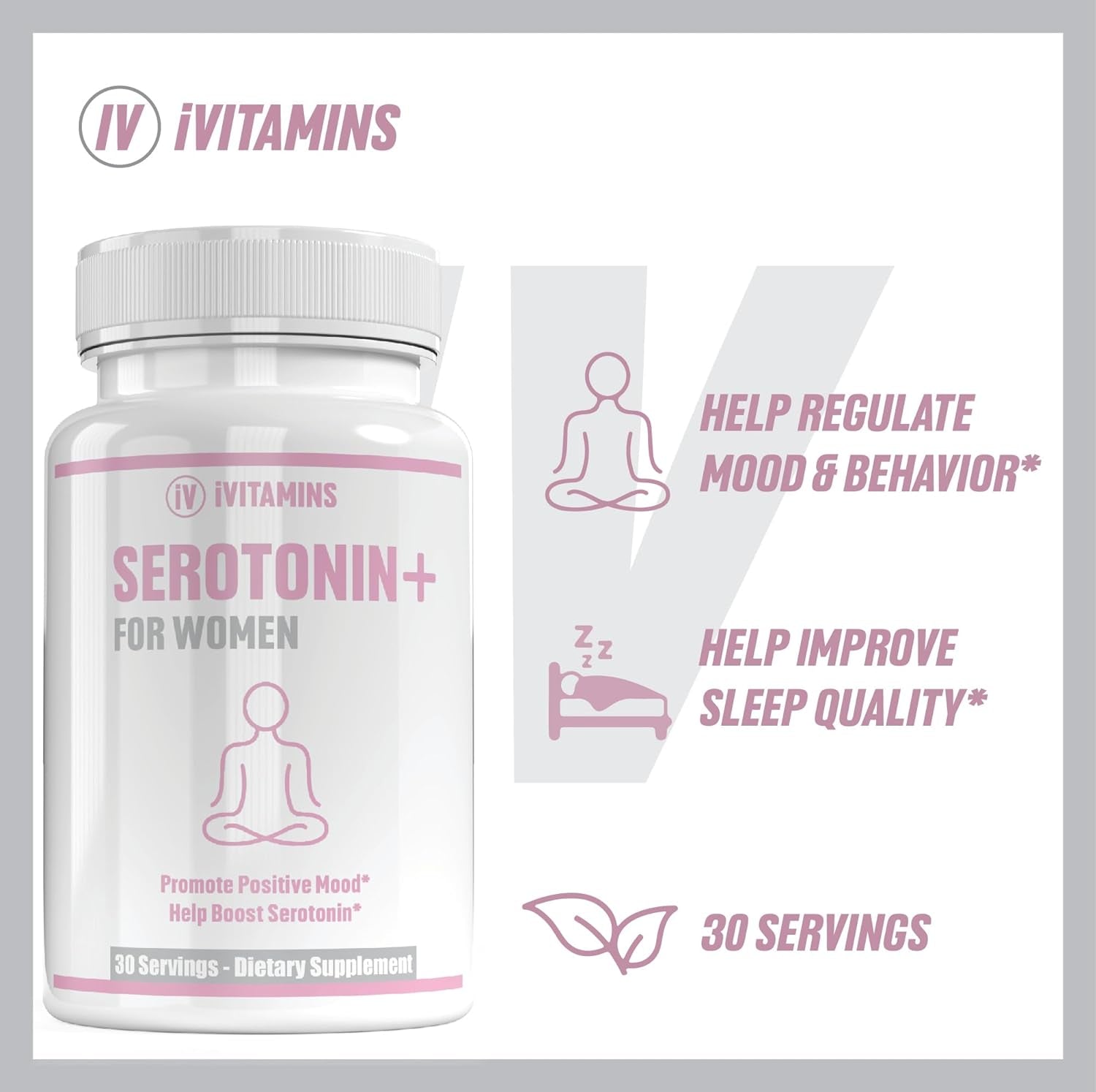 Serotonin Supplements for Women - Supports Healthy Serotonin Levels, Improves Mood, & More - Serotonin Supplement - Mood Support Supplement - Mood Support Supplements Women - 5 HTP - 1 Fl Oz