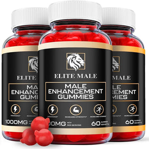 (3 Pack) - Elite Male Gummies - Male Enhancement Support Multivitamin - 180 Gums