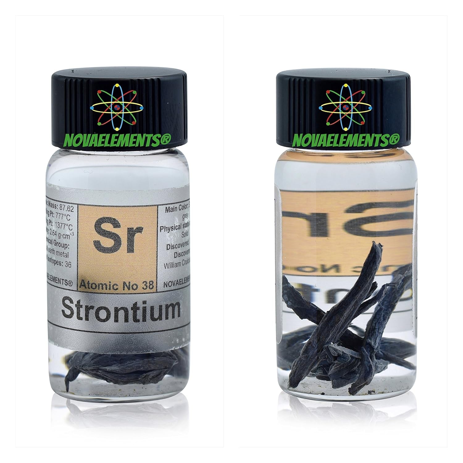 Strontium Metal Element 38 Sample Sr, Pure 1 Gram 99,9% Dendritic Piec ...