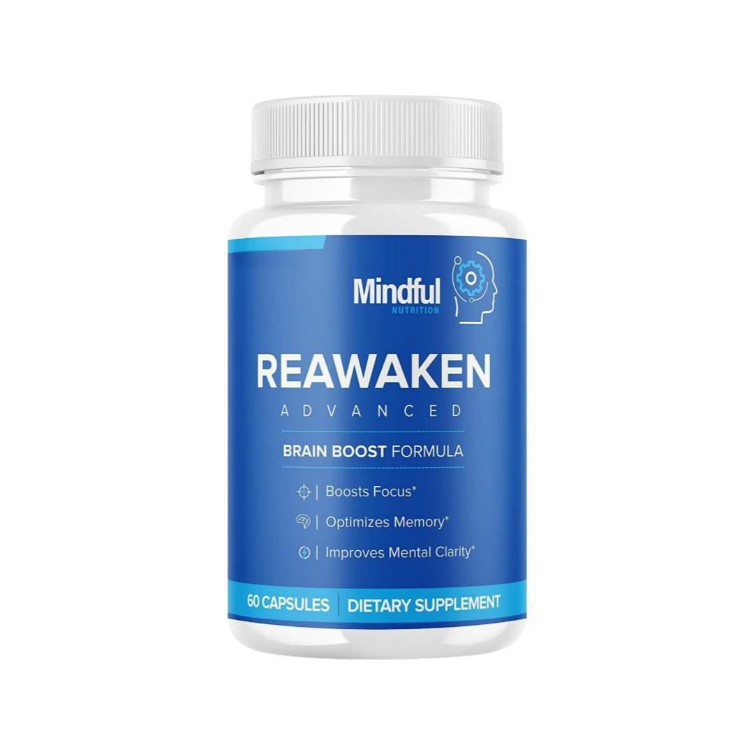 Reawaken Brain Boost Supplement, Memory Mindful Advanced Formula-60 Caps