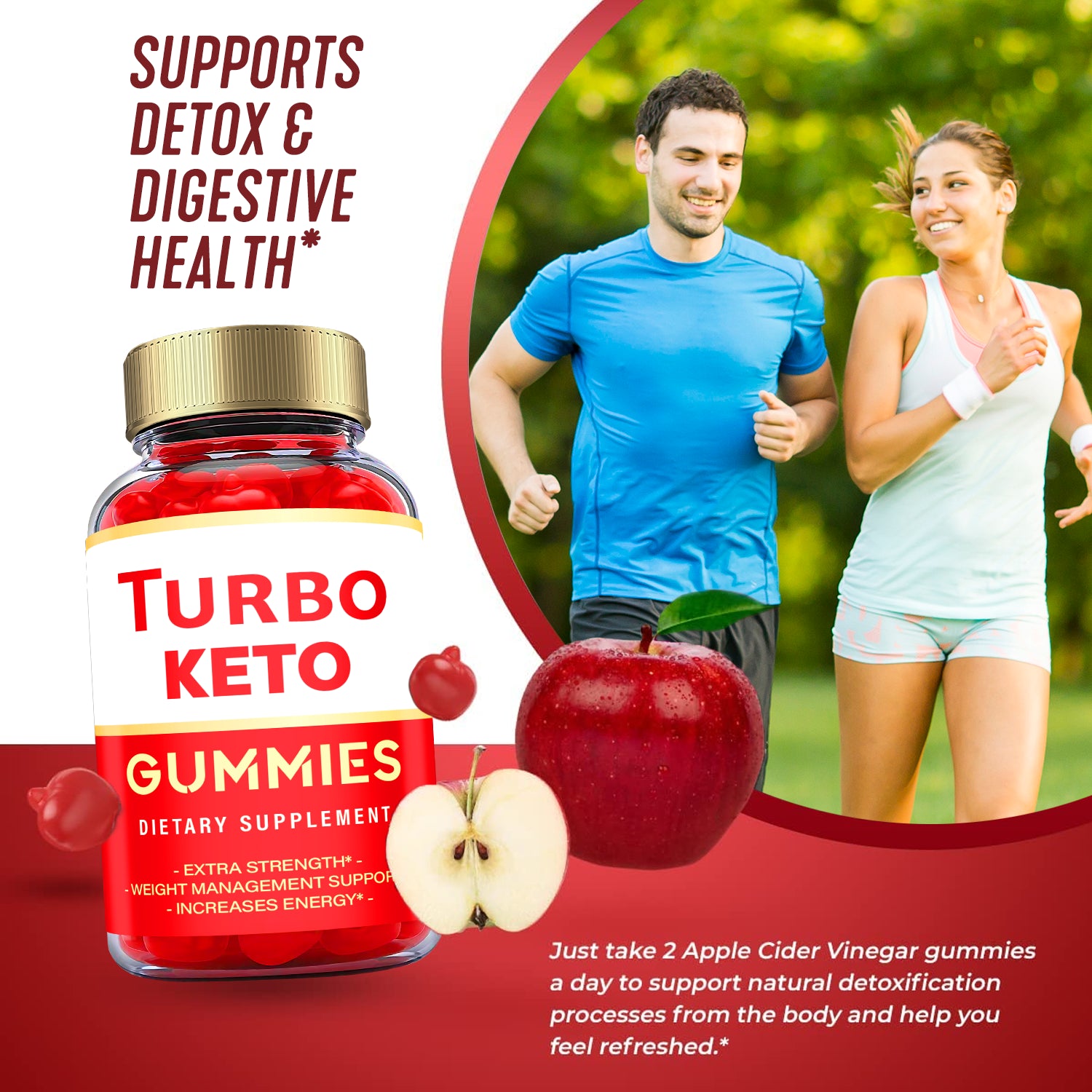 (1 Pack) Turbo Keto ACV Gummies - Vegan Keto Gummies, Weight Loss - 60 Gummies