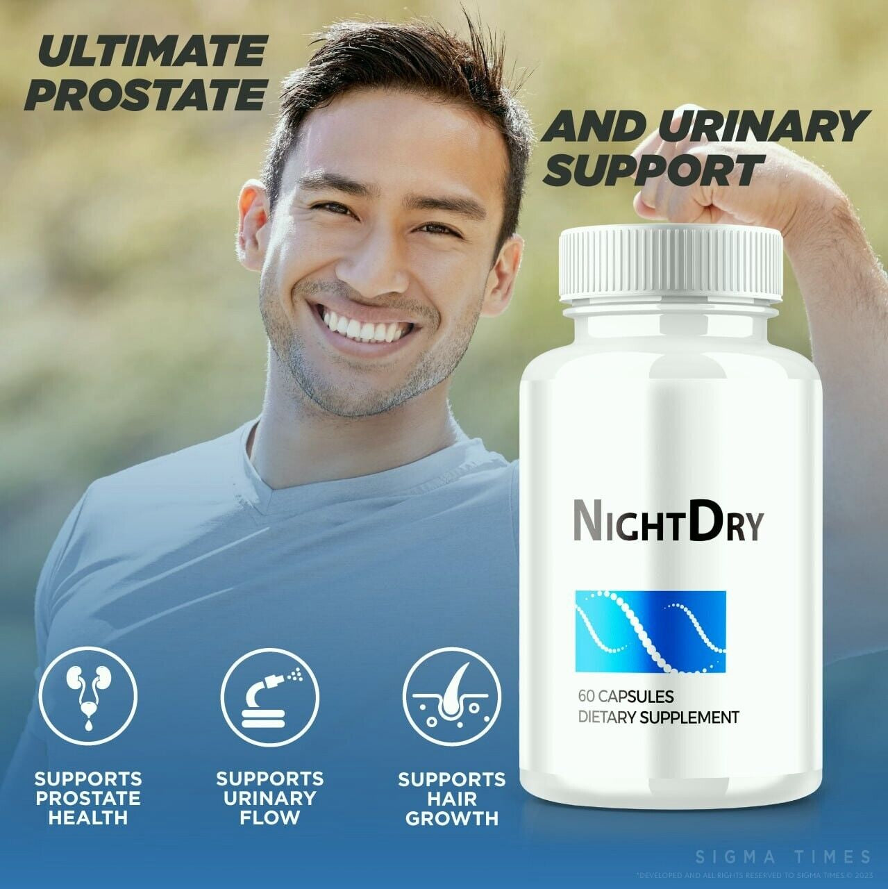 (2 Pack) Nightdry Capsules to Support Restful Sleep & to Reduce Bladder Urges