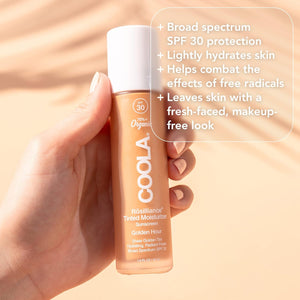 COOLA Organic Rosilliance BB Cream with SPF 30, Tinted Moisturizer Sunscreen & Foundation, Dermatologist Tested, 1.5 Fl Oz