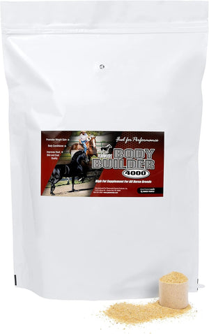 Body Builder 4000, Horse Weight Gain Supplement, High Fat and Energy Horse Weight Builder with Body Conditioning Horse Vitamins, Improves Hoof Quality - 12Lb Bag