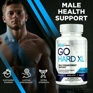 (3 Pack) Go Hard XL Male Health Pills to Boost T-Levels for Energy and Drive