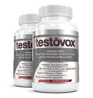 2X Testovox Hardcore Anabolic Muscle Builder, Testosterone Booster, 60 Capsules