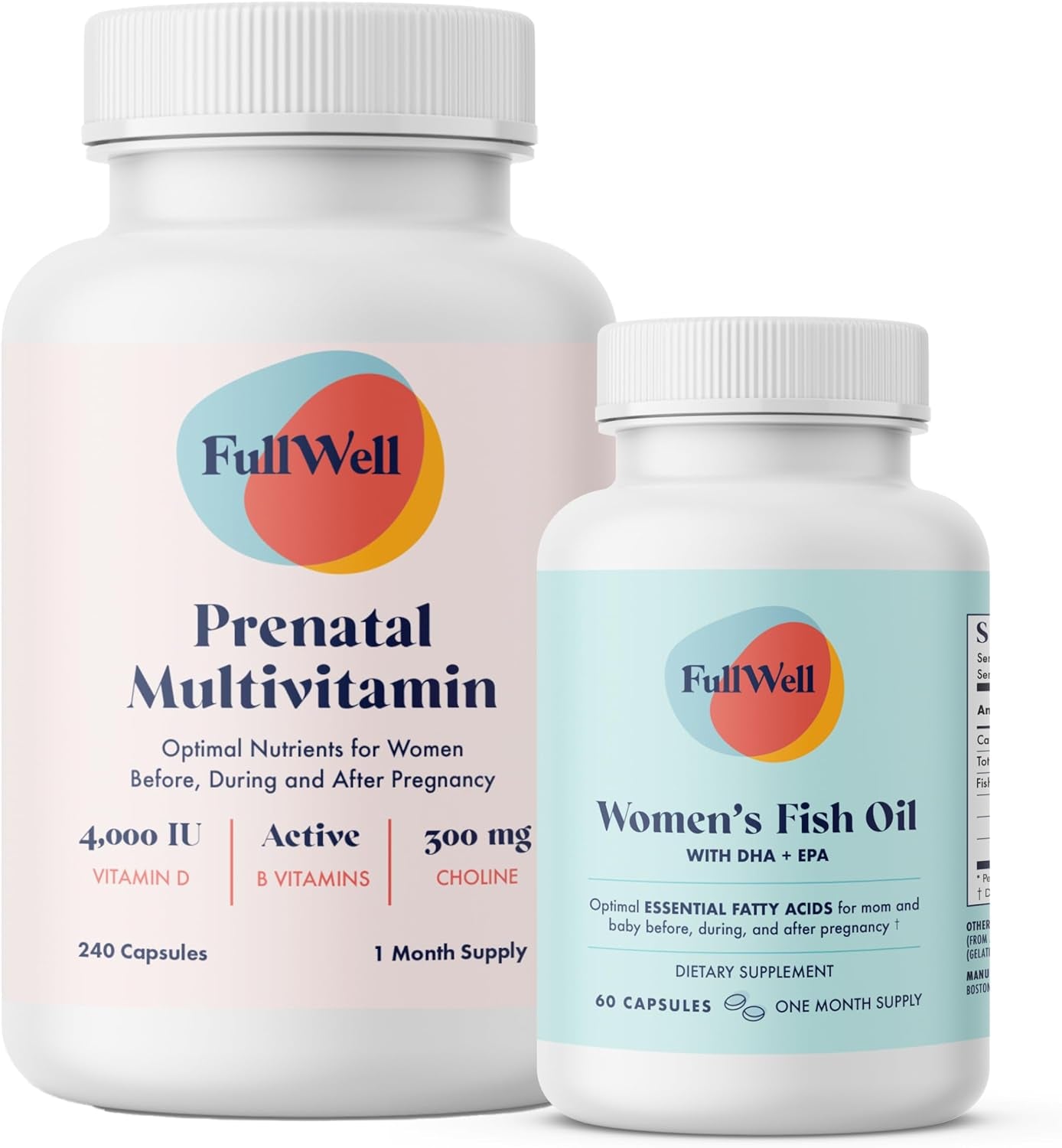 Prenatal Vitamin Lemon + DHA | Omega 3 Fish Oil with DHA & EPA for Brain Development & Nervous System Support | 26+ Vital Nutrients | Dietitian-Formulated, 3Rd Party Tested, 30 Servings