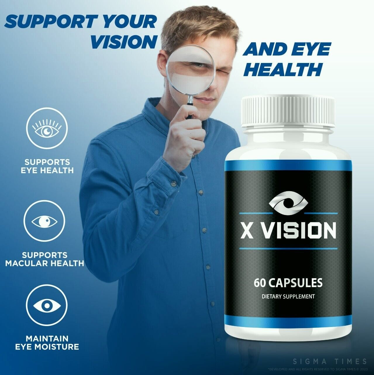 X Vision Advanced Eye Health Formula for Visual Clarity and Eyesight 60Ct