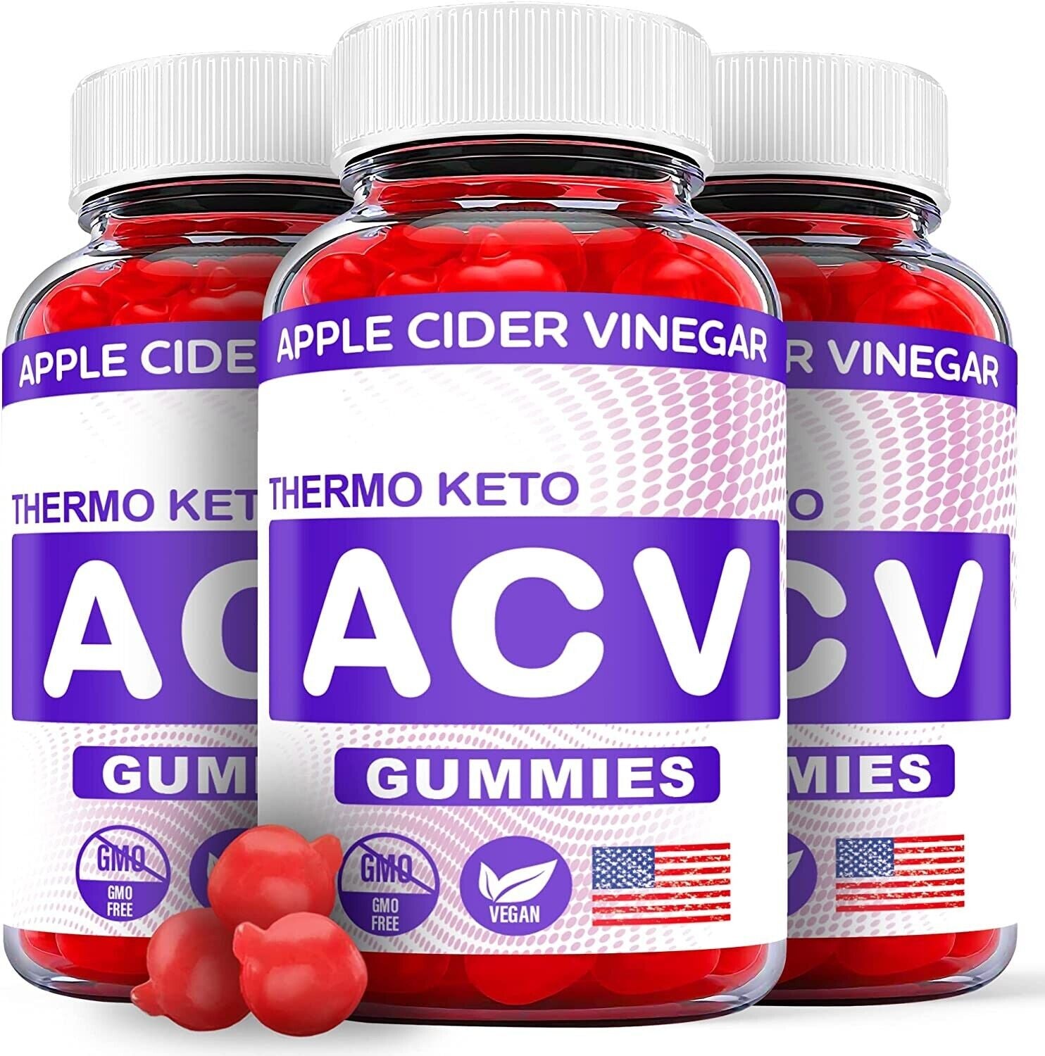 (3 Pack) Thermo Keto ACV Gummies - Thermo Keto Gummies, Weight Loss - 180 Gums