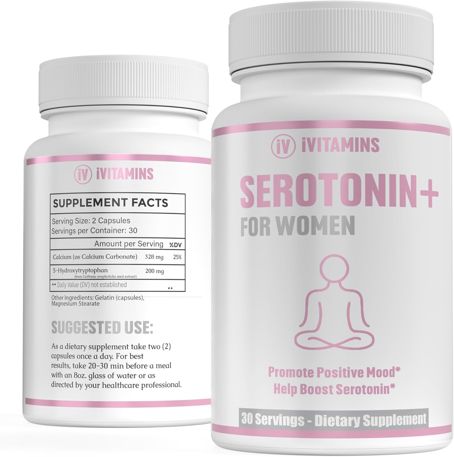 Serotonin Supplements for Women - Supports Healthy Serotonin Levels, Improves Mood, & More - Serotonin Supplement - Mood Support Supplement - Mood Support Supplements Women - 5 HTP - 1 Fl Oz