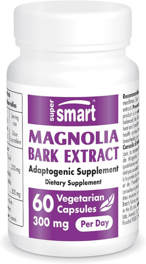 '- Magnolia Bark Extract (Max Strength) 300Mg per Day - 90% Honokiol & Magnolol - Magnolia Bark Supplement | Non-Gmo & Gluten Free - 60 Vegetarian Capsules