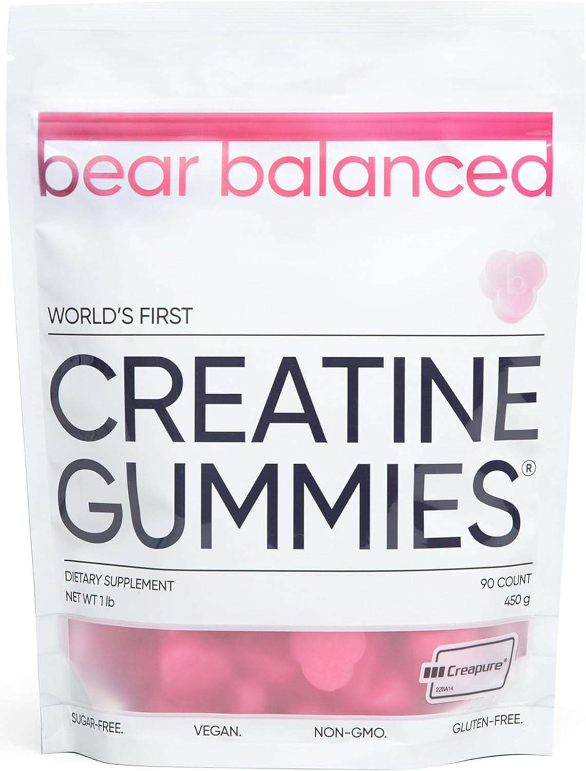 Creatine Gummies for Men & Women - Creatine Monohydrate, L-Theanine, L-Tyrosine & B12 for Muscle Growth, Strength, and Focus, Watermelon Burst, 1 Pack