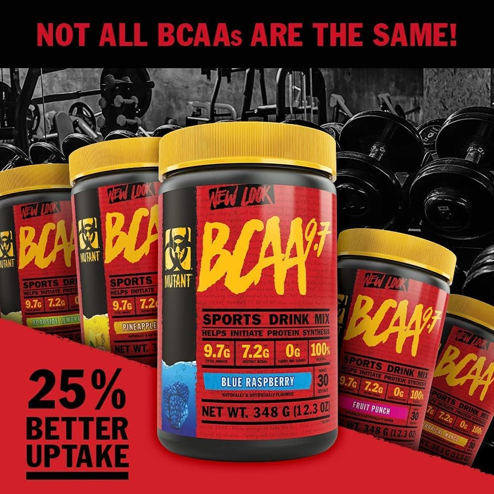 Mutant BCAA 9.7 Supplement BCAA Powder with Micronized Amino Energy Support Stack, 348G - Roadside Lemonade