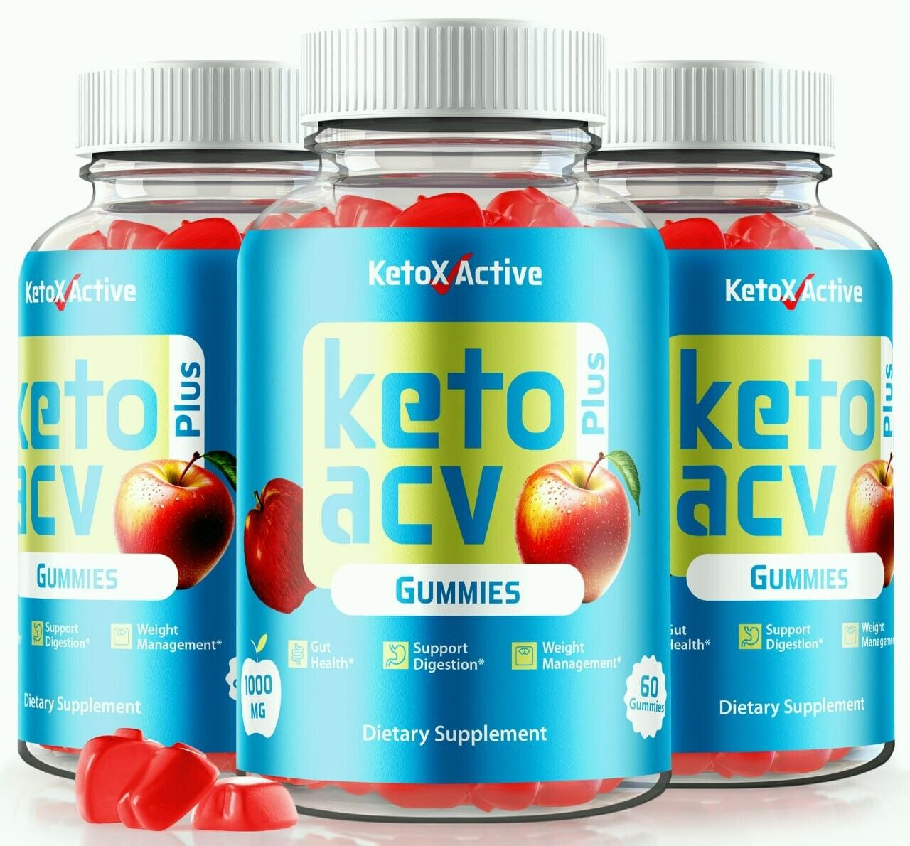 (3 Pack) Keto X Active Keto ACV Gummies for Advanced Weight Loss & Energy Levels