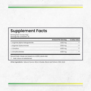 Liquid Nitric Oxide Blood Pressure Support Drink - Blood Circulation/Heart Heatlh - 5,000 MG Powder - Nitric Oxide Naturally Flavored Drink - Amino Energy (Lemon Lime)