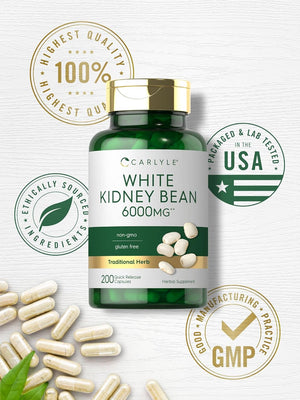 White Kidney Bean | 6000Mg | 200 Count | Non-Gmo & Gluten Free Extract