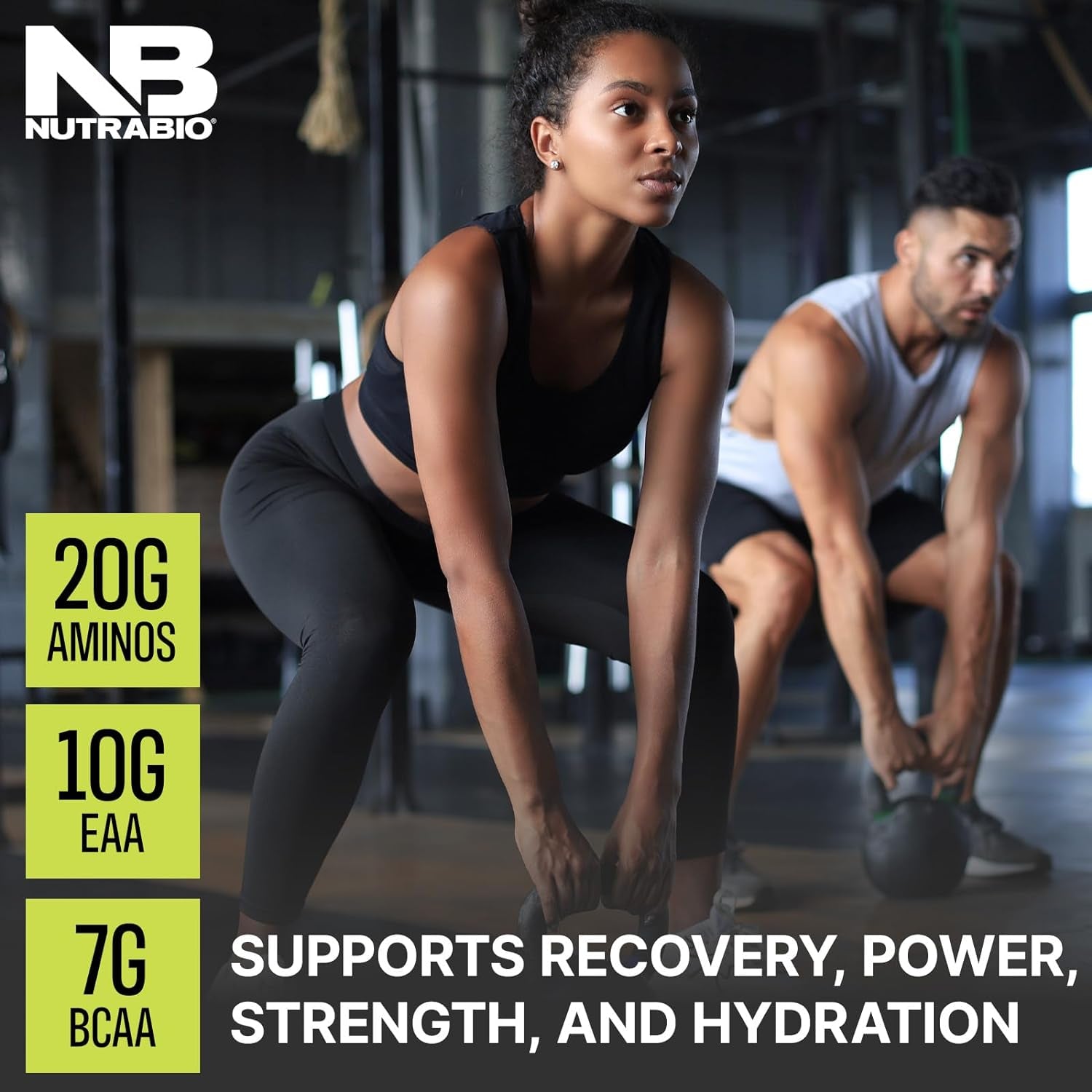 Nutrabio Intra Blast and Pre-Workout Powder - Advanced Electrolyte Performance Drink - Amino Acid Recovery, EAA/BCAA Formula - Non-Gmo and Gluten Free - Cherry Limeade - 30 Servings