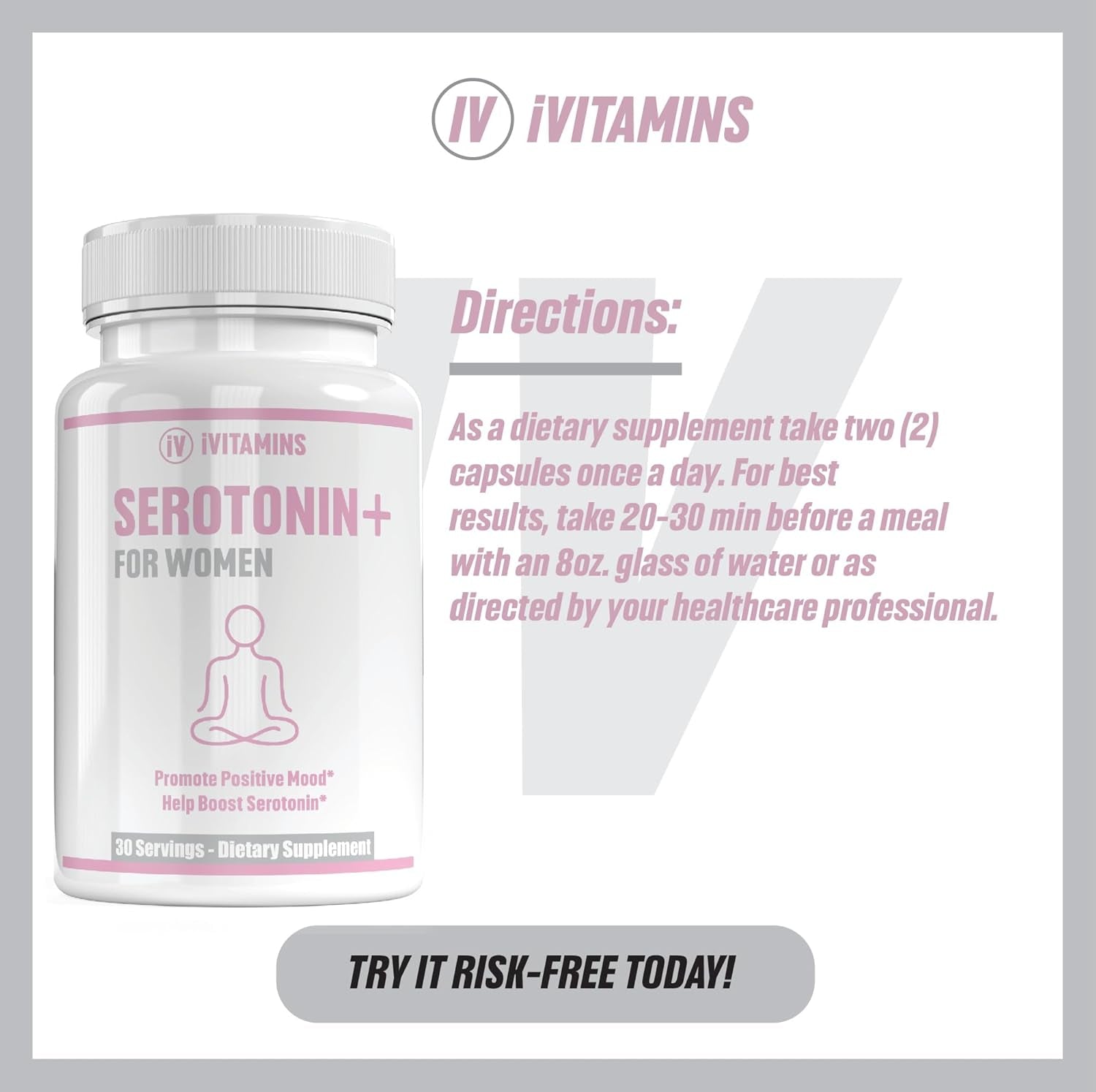 Serotonin Supplements for Women - Supports Healthy Serotonin Levels, Improves Mood, & More - Serotonin Supplement - Mood Support Supplement - Mood Support Supplements Women - 5 HTP - 1 Fl Oz