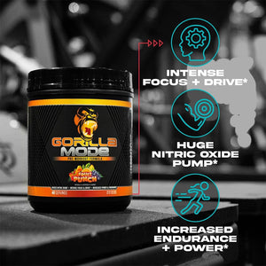 Gorilla Mode Pre Workout - Massive Pumps · Laser Focus · Energy · Power - L-Citrulline, Creatine, L-Tyrosine, Betaine, Hydroprime®, Alpha-Gpc, 400Mg Caffeine, Huperzine a - 800G (Watermelon)