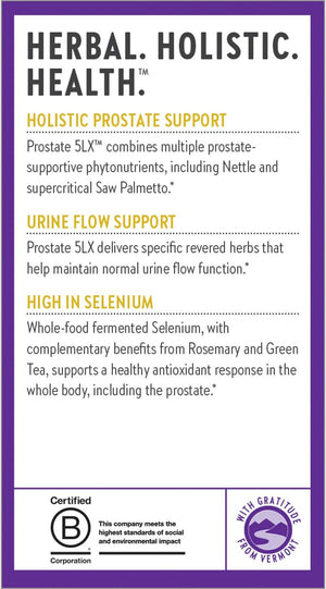 New Chapter Prostate Supplement - Prostate 5LX™ with Clinical Strength Saw Palmetto + Fermented Selenium for Prostate Health - 120 Ct Vegetarian Capsule