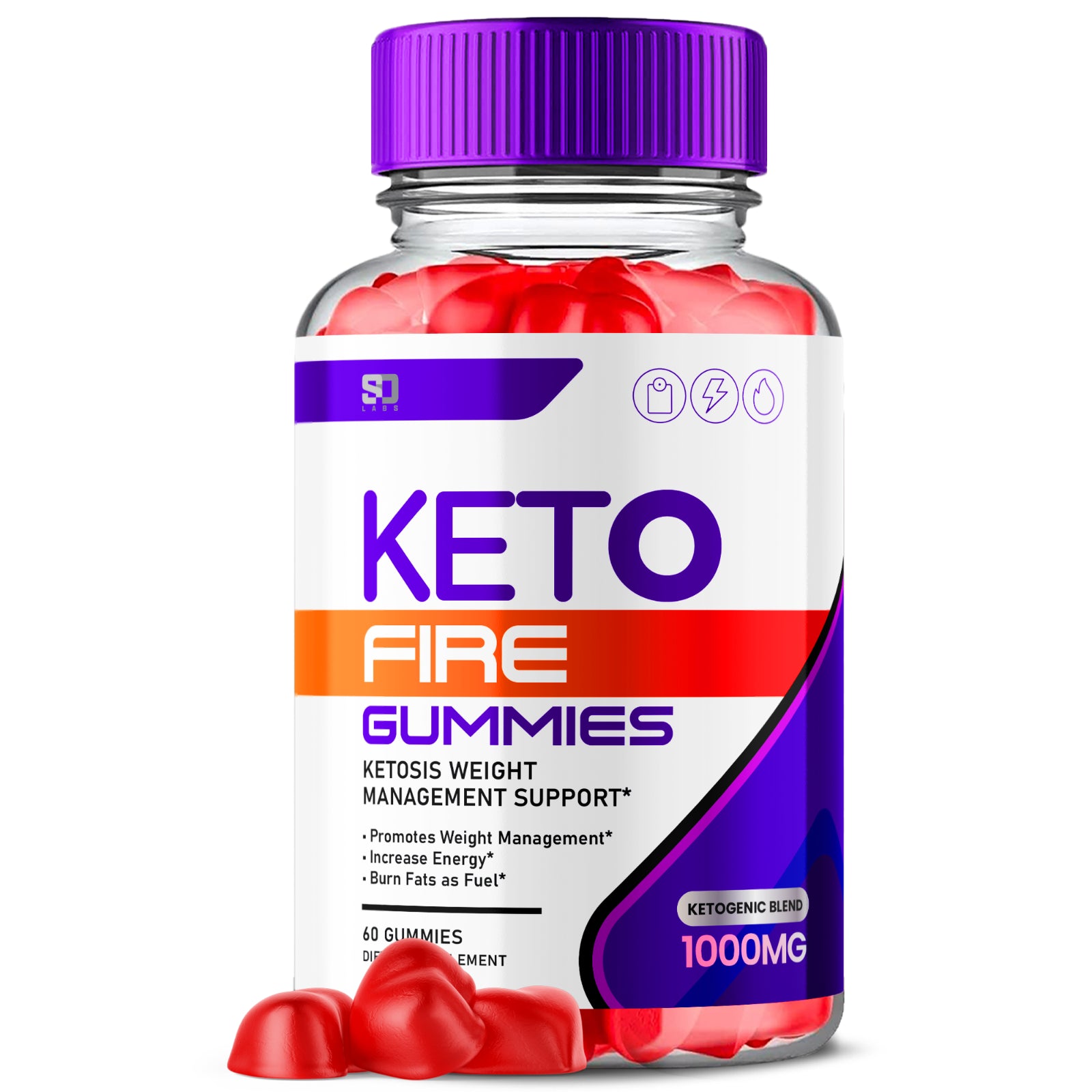 Keto Fire ACV Gummies - Support Fat Burning and Healthy Metabolism (1 Pack)