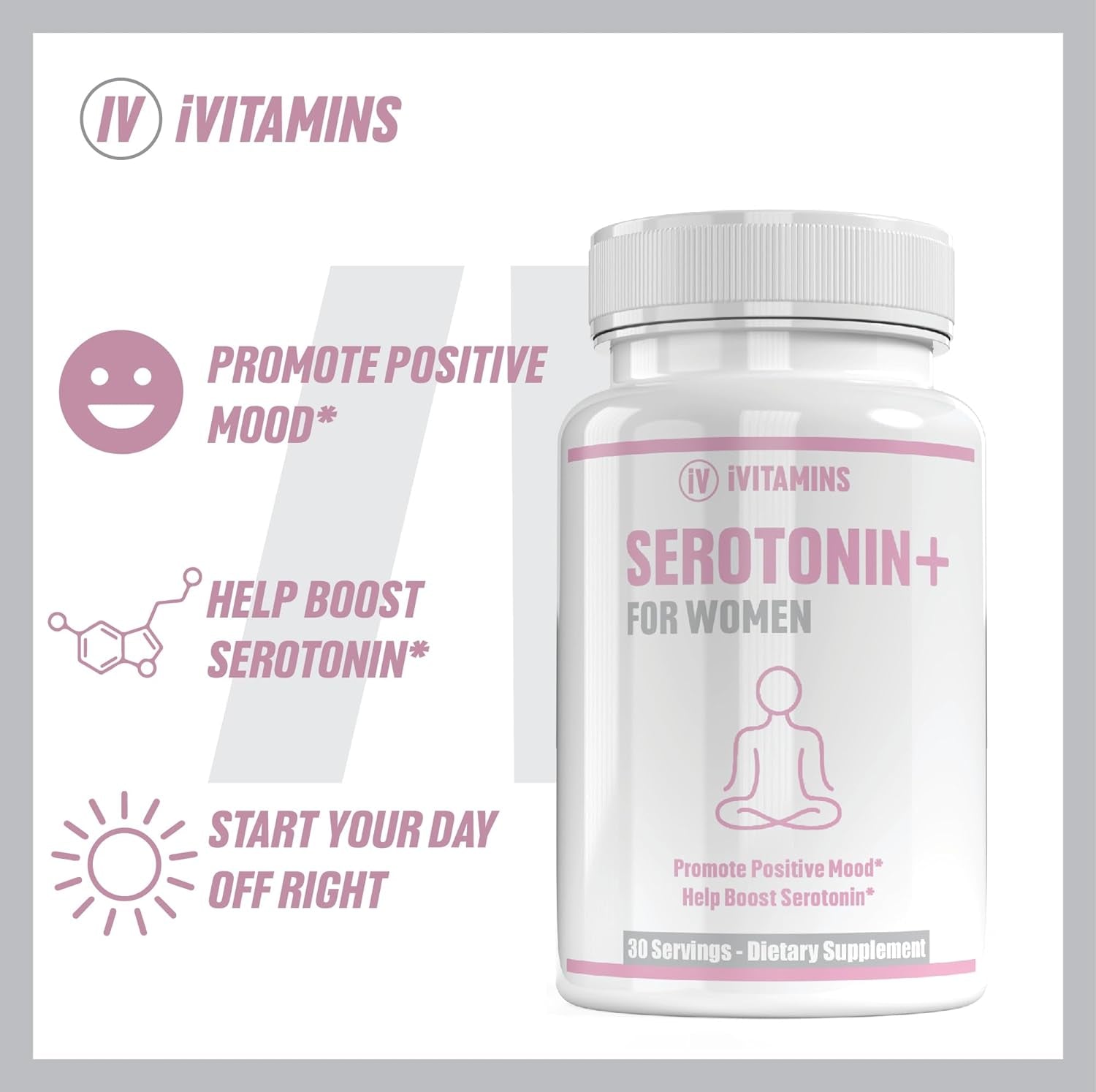 Serotonin Supplements for Women - Supports Healthy Serotonin Levels, Improves Mood, & More - Serotonin Supplement - Mood Support Supplement - Mood Support Supplements Women - 5 HTP - 1 Fl Oz