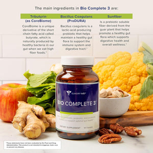 ® Bio Complete 3 - Prebiotic, Probiotic, Postbiotic to Support Optimal Gut Health, 30 Day Supply (New Formula)