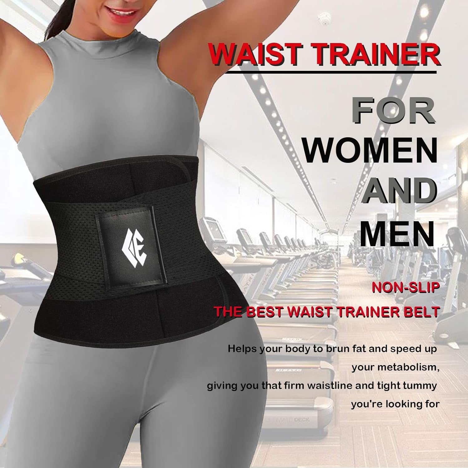 Waist Trainer Belt for Women Man - Waist Trimmer Weight Loss Ab Belt - Slimming Body Shaper