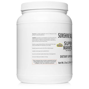 Sunshine Valley Super Mannitol Powder, Natural & Healthy Artificial Sweetener, Ultra-Pure Sugar Substitute, 100% Gluten-Free, Low Glycemic Dietary Supplement for Men & Women (35 Fl Oz)