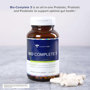 ® Bio Complete 3 - Prebiotic, Probiotic, Postbiotic to Support Optimal Gut Health, 30 Day Supply (New Formula)