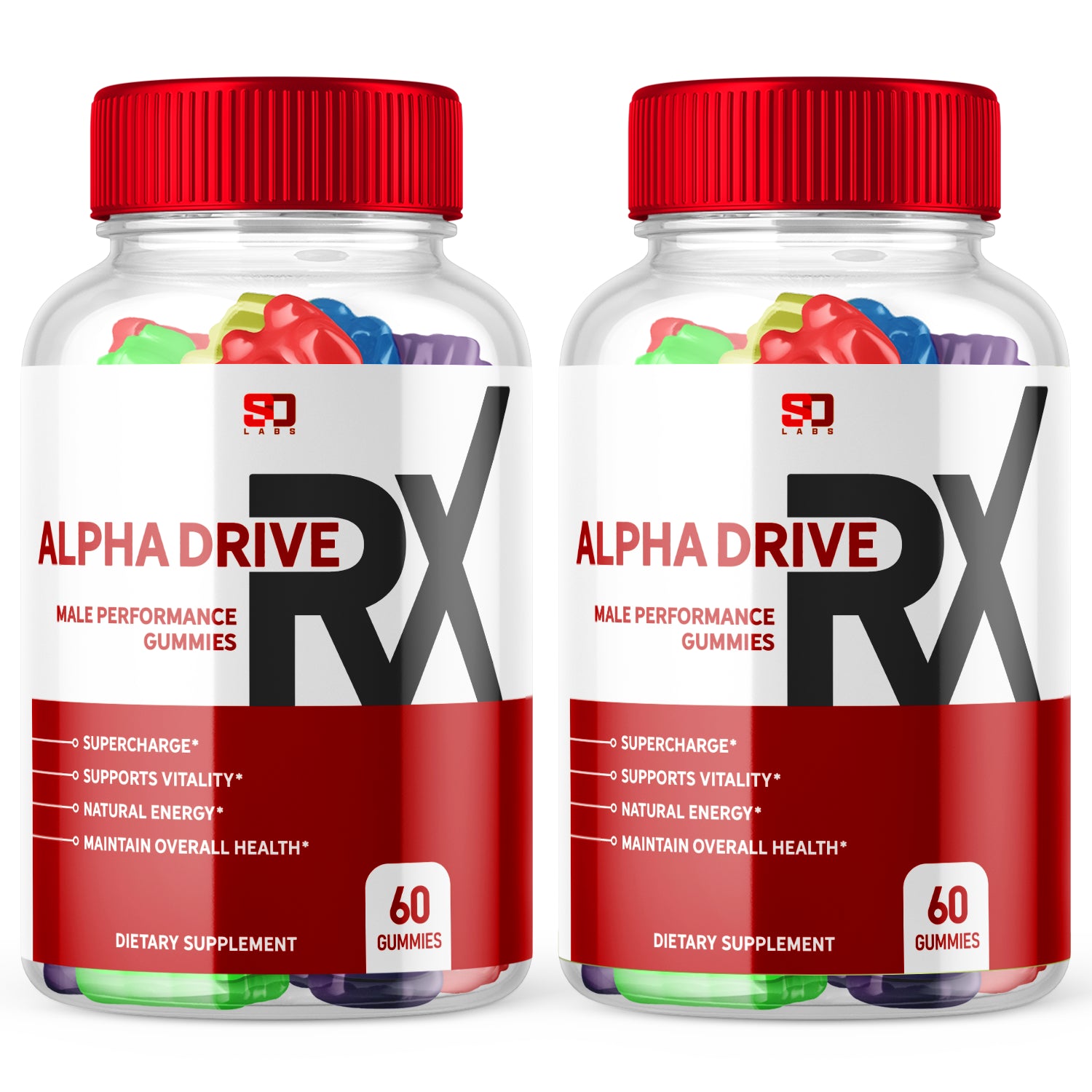 2-Pack Alpha Drive RX Male Performance Gummies (240 Gummies) – SuppsWorld