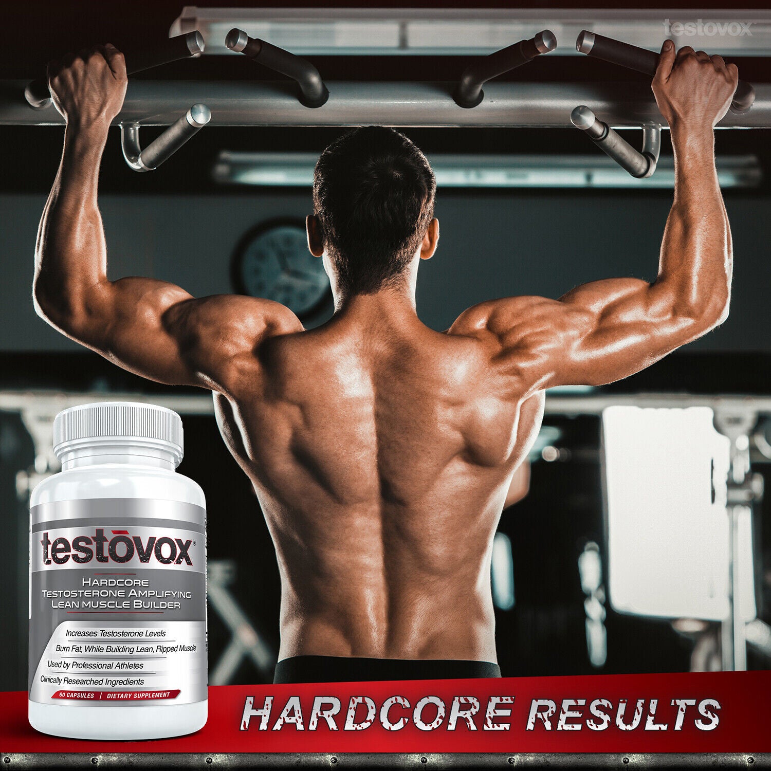 2X Testovox Hardcore Anabolic Muscle Builder, Testosterone Booster, 60 Capsules