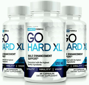 (3 Pack) Go Hard XL Male Health Pills to Boost T-Levels for Energy and Drive