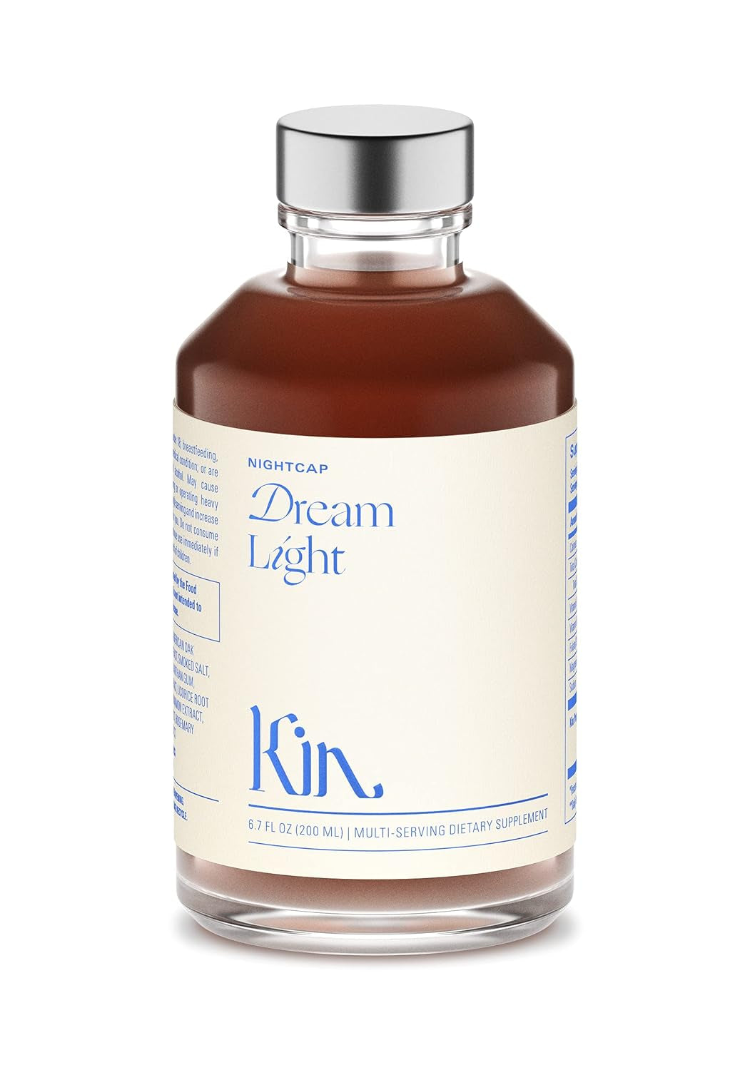 Dream Light by Kin Euphorics, Non Alcoholic Spirits, Nootropic, Botanic, Adaptogen Drink, Earthy Oak, Smoky Clove and Spicy Cinnamon, Soothe the Spirit and Quiet the Mind, 6.7 Fl Oz