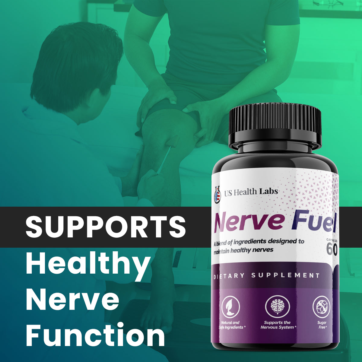 Nerve Fuel, Nerve Fuel Capsules for Healthy Nerves & Nerve Pain (60 Capsules)