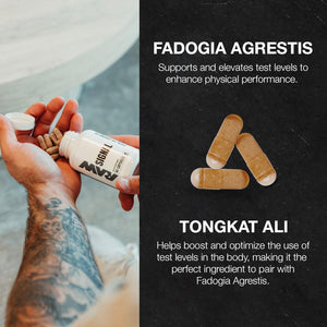 RAW Signal Fadogia Agrestis & Tongkat Ali Supplement, 90 Capsules - Tongkat Ali for Men with (Longjack Root Extract) & Fadogia Agrestis - Maximize & Boost Male Performance