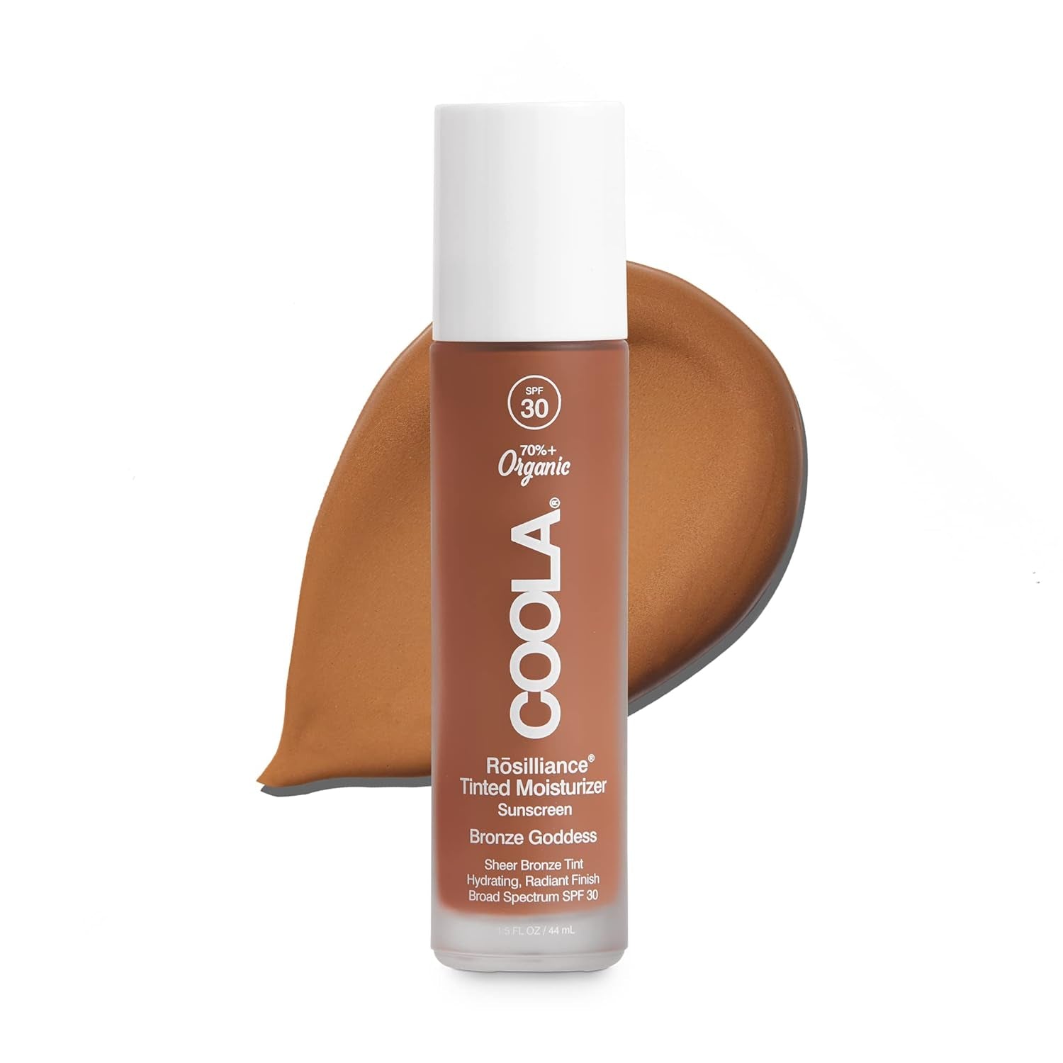 COOLA Organic Rosilliance BB Cream with SPF 30, Tinted Moisturizer Sunscreen & Foundation, Dermatologist Tested, 1.5 Fl Oz