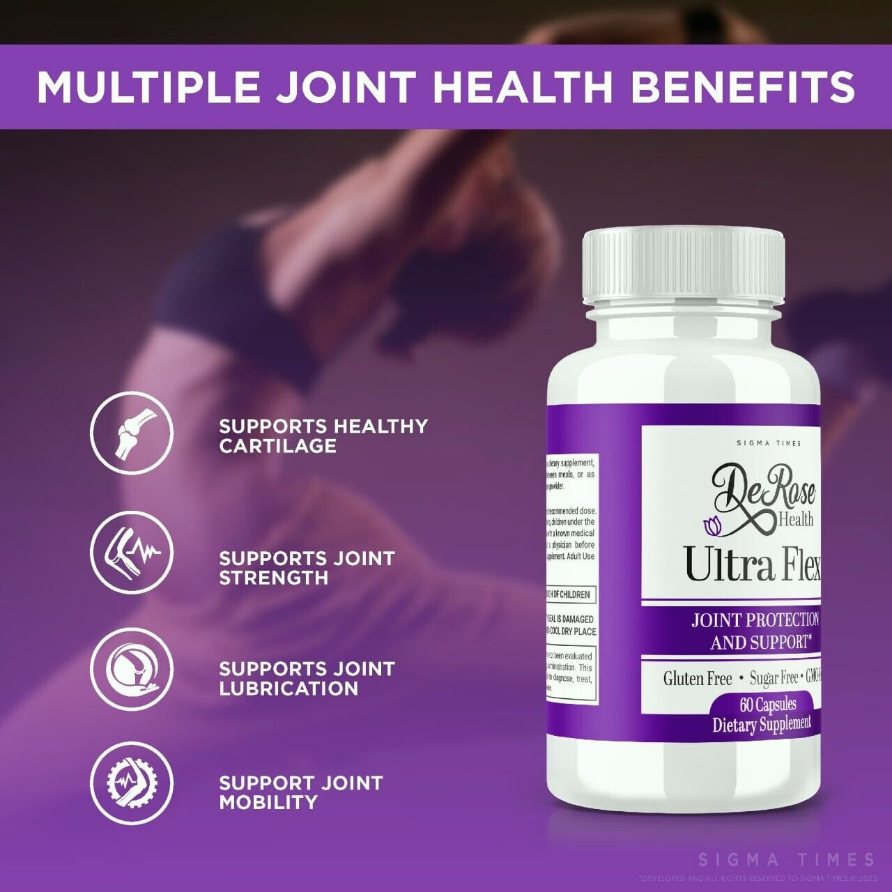 (3 Pack) Derose Health Ultra Flex Joint Pills to Relieve Joint Stiffness & Pain