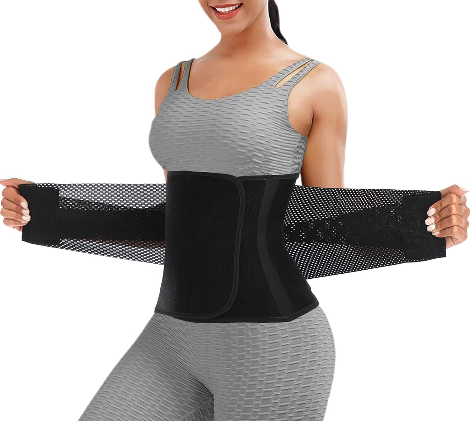 Waist Trainer Belt for Women Man - Waist Trimmer Weight Loss Ab Belt - Slimming Body Shaper