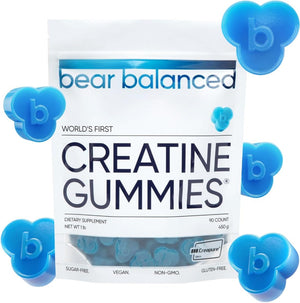 Creatine Gummies for Men & Women - Creatine Monohydrate, L-Theanine, L-Tyrosine & B12 for Muscle Growth, Strength, and Focus, Watermelon Burst, 1 Pack