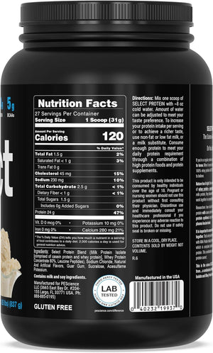 Pescience Select Protein, Cookies and Cream, 27 Serving, Premium Whey and Casein Blend