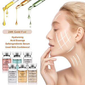 BB Facial Glow Starter Kit Serum Hyaluronic Acid Essence Skin Care Set 0.27Oz 12 Vials, Skin Care Serum for Face BB Radiance Facial Serum Kit