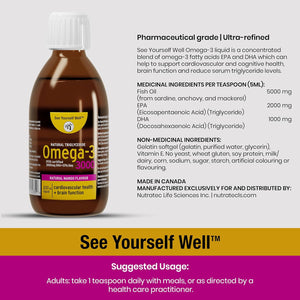 Liquid Omega 3 Fish Oil - High Potency. Promotes Brain, Eye, Heart, Joint & Immune Health. Natural Triglyceride. 237Ml / 8Oz - 48 Servings. Mango